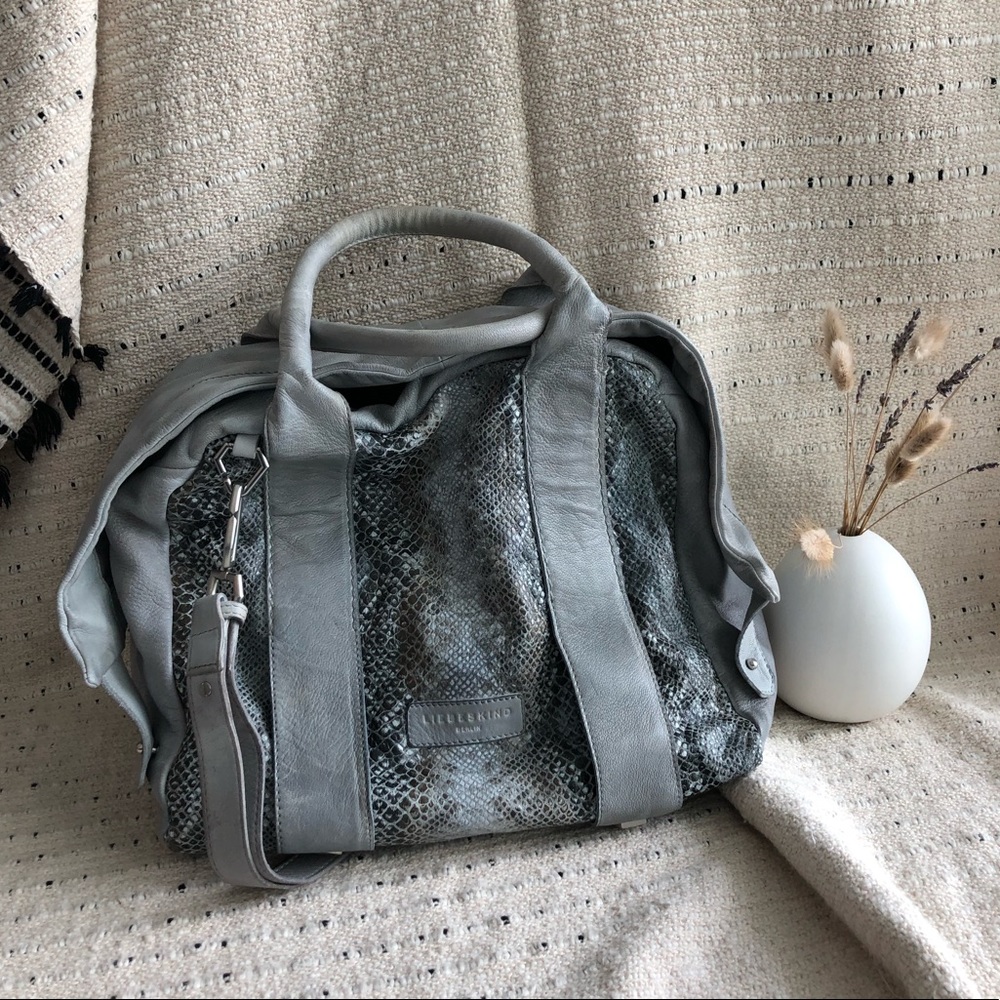 Liebeskind snakeskin leather satchel